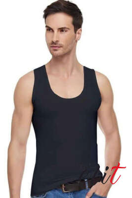 Pazarium - Tutku Elit Modal Elastan Erkek Atlet Siyah