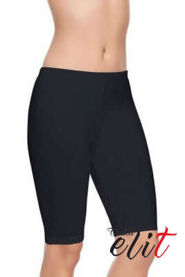 Pazarium - Tutku Elit Bayan Modal Elastan Kısa Tayt Siyah