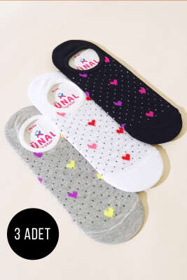 Karışık Desenli Bayan Babet Çorap Asorti 6 - Thumbnail