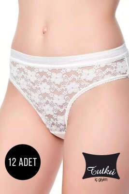 Tutku Bayan 12'li Safir Bikini Beyaz - Thumbnail