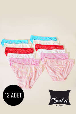 Pazarium - Tutku Bayan 12'li Naz Bikini Kombin