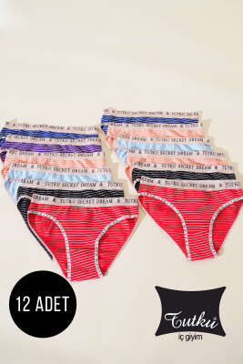 Pazarium - Tutku Bayan 12'li Diana Bikini Kombin