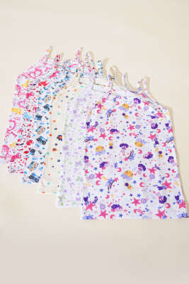 Tutku 6'lı Kız Çocuk Empirme İp Askılı Atlet Kombin - Thumbnail