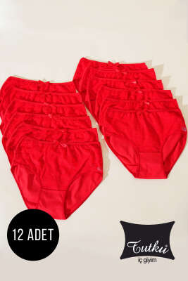 Pazarium - Tutku Bayan 12'li Elestan Tüllü Bato Kırmızı