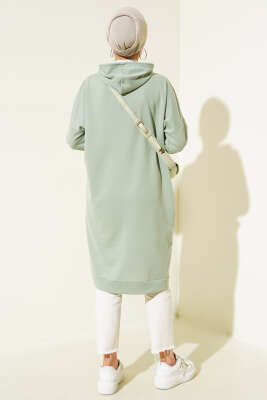 Kanguru Cepli Tunik Çağla Yeşili - Thumbnail