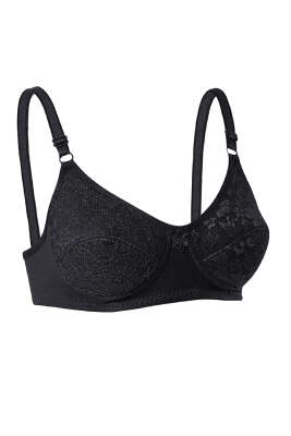 Pazarium - Dantelli Sünger Sütyen Siyah