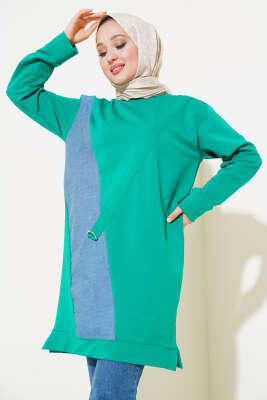 Pazarium - Kot Garni Detaylı Tunik Benetton