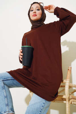Armalı Tunik Acı Kahve - Thumbnail