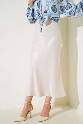 	 Düz Renk Saten Etek Taş - Thumbnail