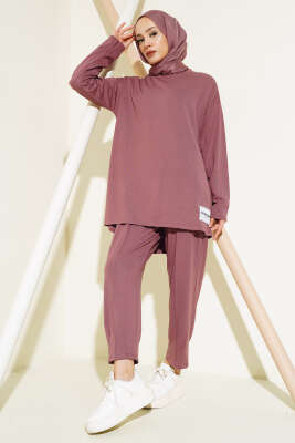 Loyşa Armalı Çımalı İkili Takım Gül Kurusu - Thumbnail