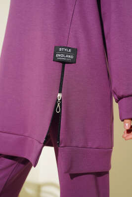 Loyşa Yan Fermuarlı İkili Takım Menekşe - Thumbnail