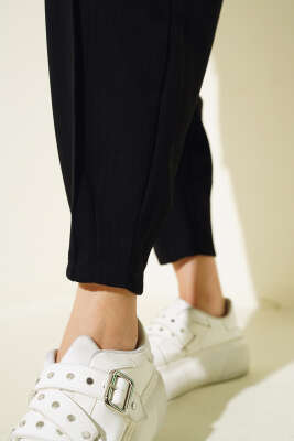 Pantolonu Çımalı Salaş İkili Takım Siyah - Thumbnail