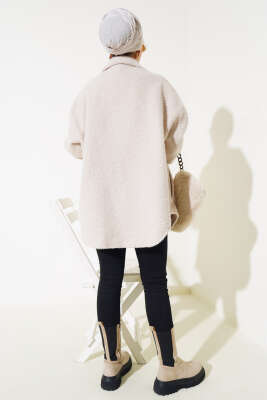 Gömlek Yaka Salaş Buklet Ceket Taş - Thumbnail