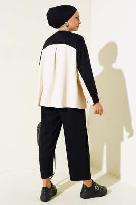 Loyşa Salaş Parçalı İkili Takım Siyah - Thumbnail