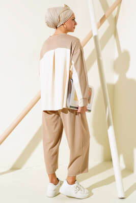 Loyşa Salaş Parçalı İkili Takım Latte - Thumbnail