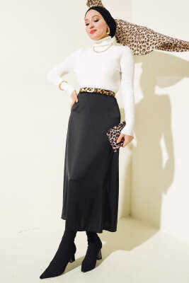 Fitilli Balıkçı Yaka Triko Kazak Kemik - Thumbnail