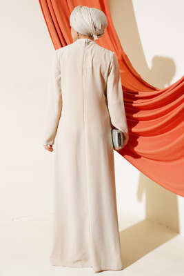 Taşlı Büyük Beden Abiye Elbise Taş - Thumbnail