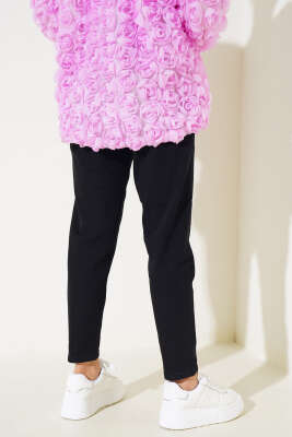 Mom Friend Düz Jean Pantolon Siyah - Thumbnail