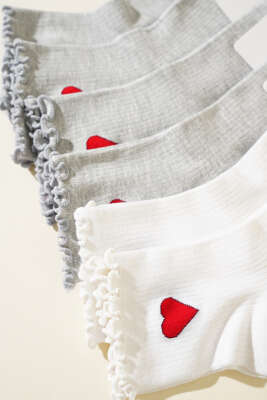 Bayan 12'li Kalpli Kısa Konç Çorap Asorti 1 - Thumbnail