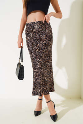 Pazarium - Leopar Desen Kalem Etek Leopar