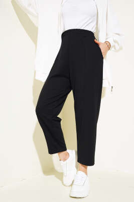 Loyşa Çımalı Pantolon Siyah - Thumbnail