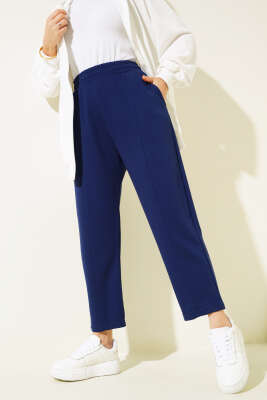 Loyşa Çımalı Pantolon Lacivert - Thumbnail