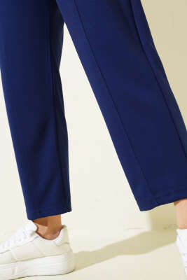 Loyşa Çımalı Pantolon Lacivert - Thumbnail