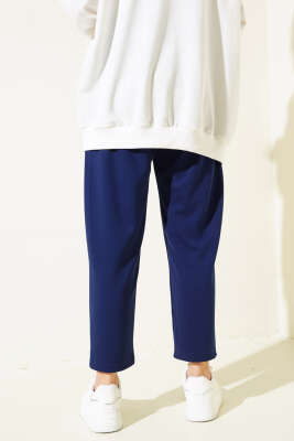 Loyşa Çımalı Pantolon Lacivert - Thumbnail