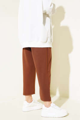 Loyşa Çımalı Pantolon Kahve - Thumbnail