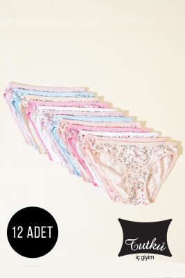 Pazarium - Tutku Bayan 12'li Stella Bikini Kombin