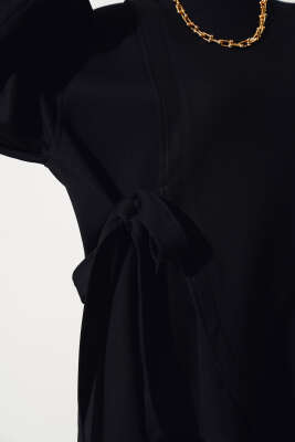 Loyşa Asimetrik Kesim İkili Takım Siyah - Thumbnail