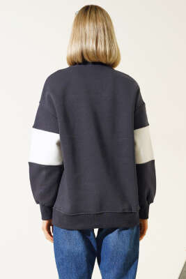 California Baskılı Üç İplik Sweatshirt Antrasit - Thumbnail