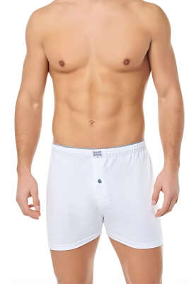 	 Tutku Penye Düz Erkek Boxer Beyaz - Thumbnail