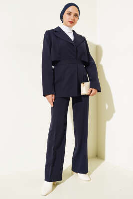 Pazarium - Rüzgarlıklı Ceketli İkili Takım Lacivert