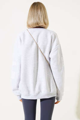 	 Phoenixaz Baskılı Şardonlu Sweatshirt Gri - Thumbnail