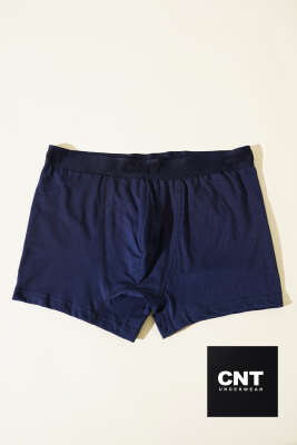 CNT Logolu Erkek Boxer Lacivert - Thumbnail