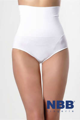 NBB Yüksek Belli Külot Korse Beyaz - Thumbnail
