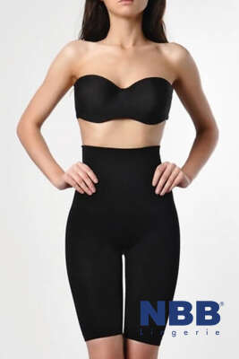 Pazarium - NBB Yüksek Bel Uzun Paçalı Korse Siyah