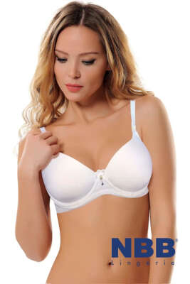 Pazarium - NBB Kaplı Balenli Emzirme Sütyeni Beyaz