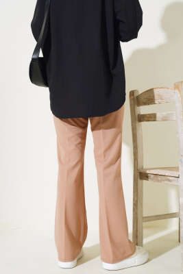 Dabıl İspanyol Paça Pantolon Şeftali - Thumbnail