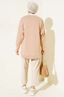 Basic Scuba Sweatshirt Latte - Thumbnail