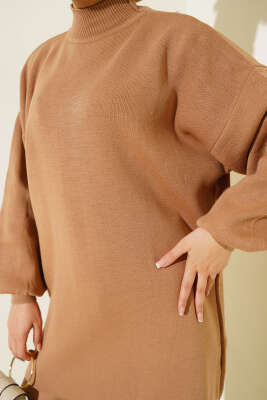 Balon Kol Basic Triko İkili Takım Büsküvi - Thumbnail