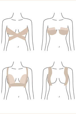 NBB 2,5 Cm Şeffaf Göğüs Bandı Şeffaf - Thumbnail