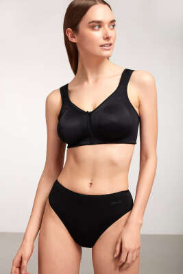 Kom Serena Dikişsiz Toparlayıcı Sütyen C Siyah - Thumbnail