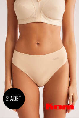 Kom Basic 2'li Slip Külot Ten - Thumbnail