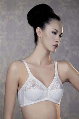 Yeni İnci Dantelli Toparlayıcı Sütyen B Beyaz - Thumbnail