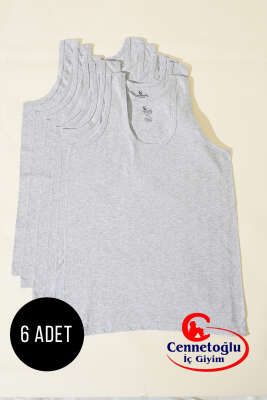 Cennetoğlu 6'lı Erkek Atlet Melanj Gri - Thumbnail