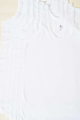 Cennetoğlu 6'lı Erkek Atlet Beyaz - Thumbnail