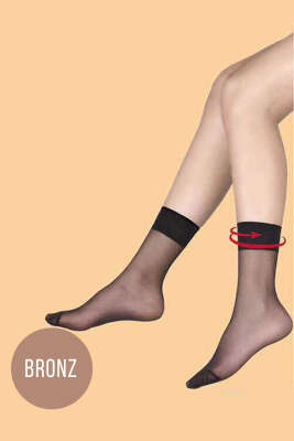 Pazarium - Müjde 20 Den İnce Soket Çorap 38 Bronz