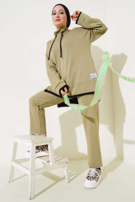 Pazarium - Loyşa Armalı Yaka İpli İkili Takım Çağla Yeşili